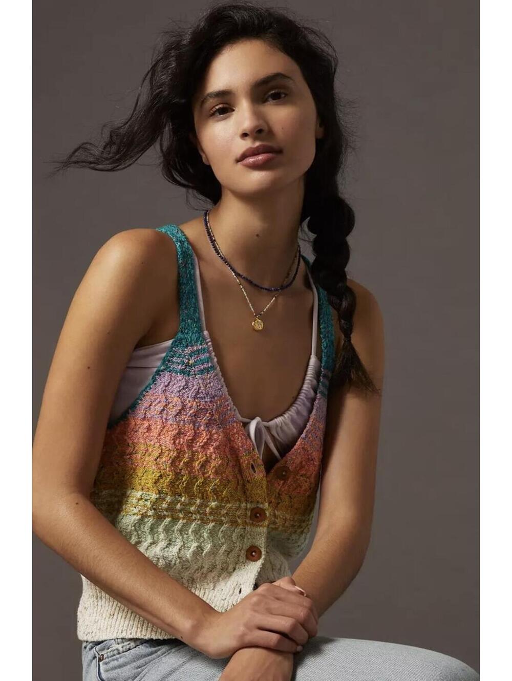 Anthropologie Pilcro Samalona Sweater Tank Vest - Women's Large NWOT